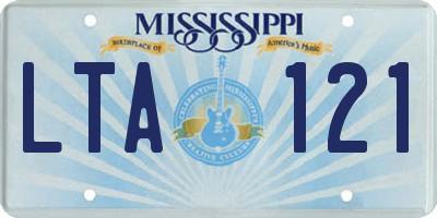 MS license plate LTA121