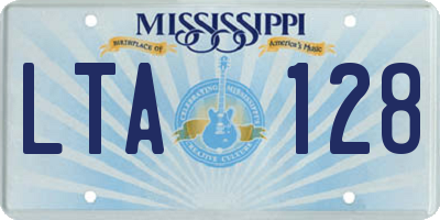 MS license plate LTA128