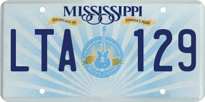 MS license plate LTA129