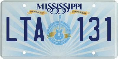 MS license plate LTA131