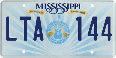 MS license plate LTA144