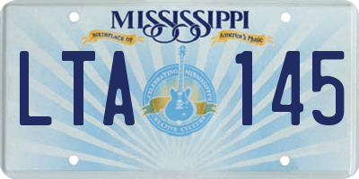 MS license plate LTA145
