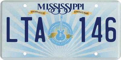 MS license plate LTA146