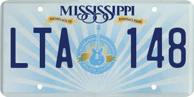 MS license plate LTA148