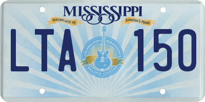 MS license plate LTA150