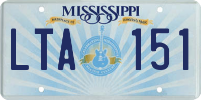 MS license plate LTA151