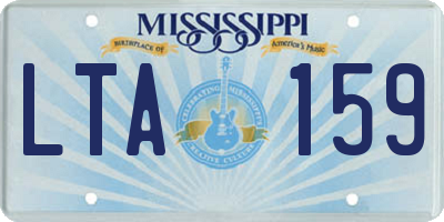 MS license plate LTA159