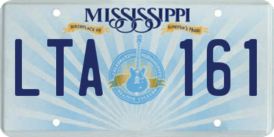 MS license plate LTA161
