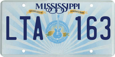 MS license plate LTA163