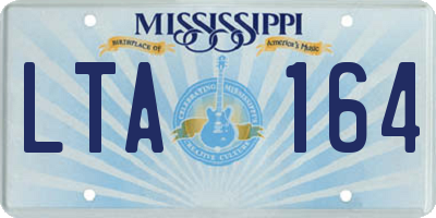 MS license plate LTA164