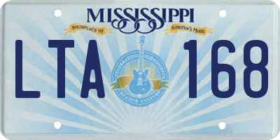 MS license plate LTA168