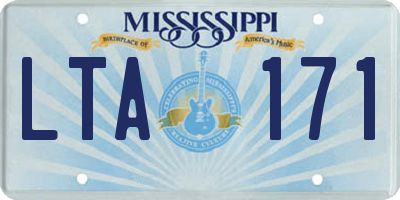 MS license plate LTA171