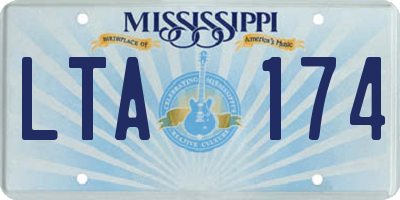 MS license plate LTA174