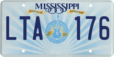 MS license plate LTA176