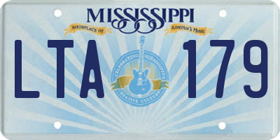 MS license plate LTA179