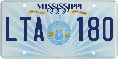 MS license plate LTA180