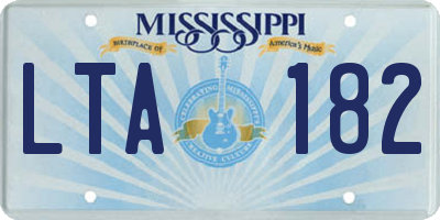 MS license plate LTA182