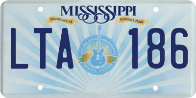 MS license plate LTA186