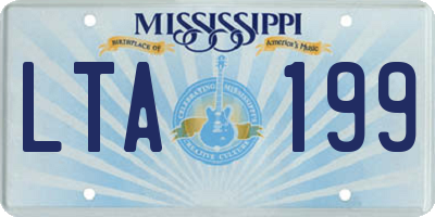 MS license plate LTA199