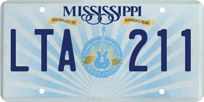 MS license plate LTA211