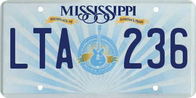 MS license plate LTA236
