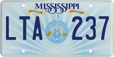 MS license plate LTA237