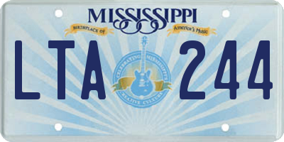 MS license plate LTA244