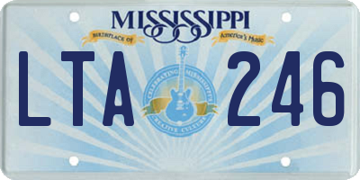 MS license plate LTA246