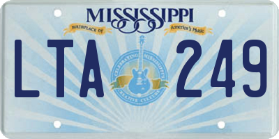 MS license plate LTA249