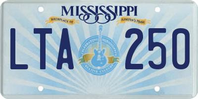 MS license plate LTA250