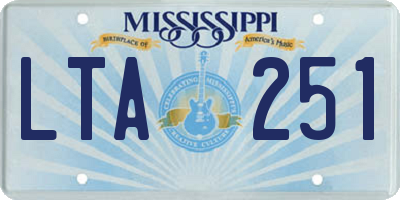 MS license plate LTA251