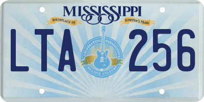 MS license plate LTA256
