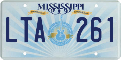 MS license plate LTA261