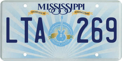 MS license plate LTA269