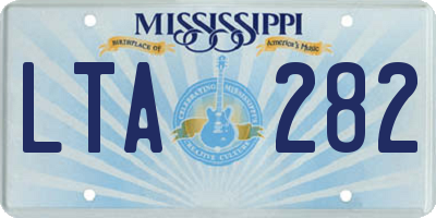 MS license plate LTA282