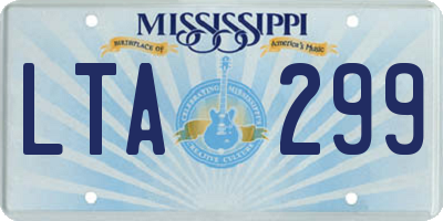 MS license plate LTA299