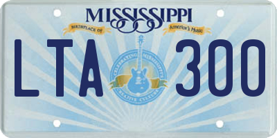 MS license plate LTA300