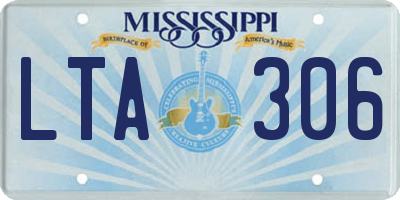 MS license plate LTA306