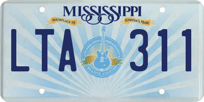 MS license plate LTA311