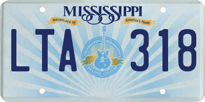 MS license plate LTA318