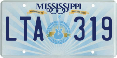 MS license plate LTA319