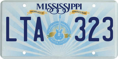 MS license plate LTA323