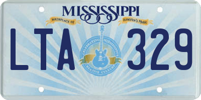 MS license plate LTA329