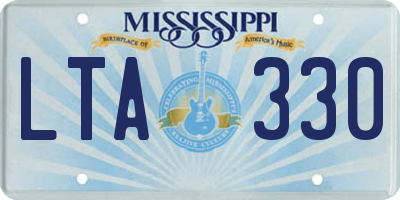 MS license plate LTA330