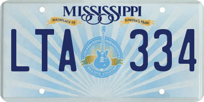 MS license plate LTA334