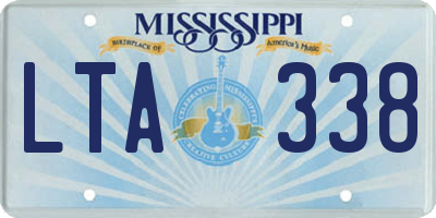 MS license plate LTA338