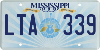 MS license plate LTA339