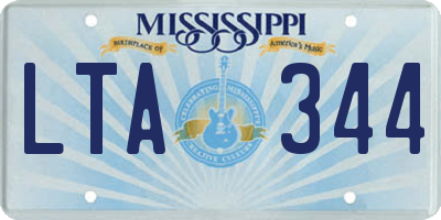 MS license plate LTA344