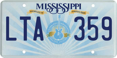 MS license plate LTA359