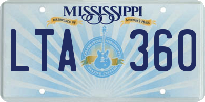 MS license plate LTA360